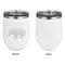 Baby Elephant Stainless Wine Tumblers - White - Single Sided - Approval