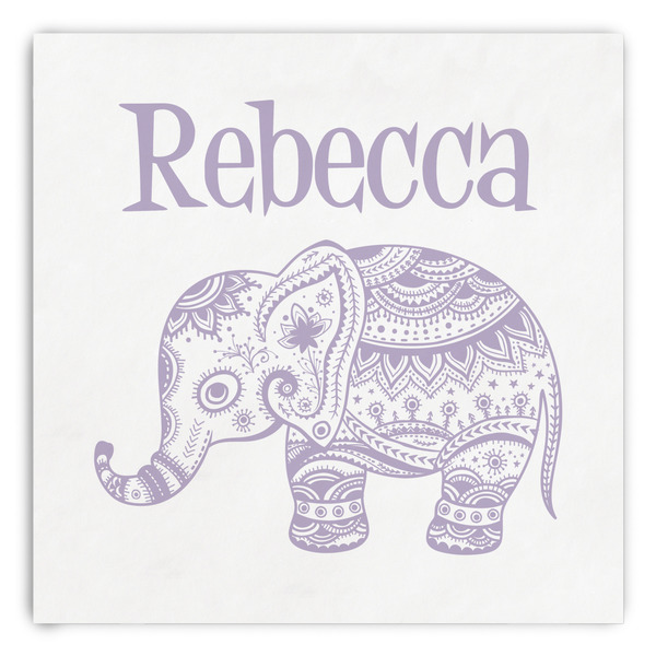 Custom Baby Elephant Paper Dinner Napkins (Personalized)