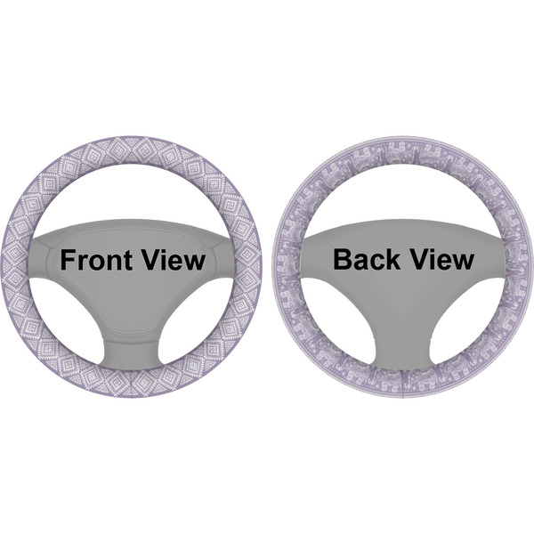 Baby Elephant Steering Wheel Cover- Front and Back