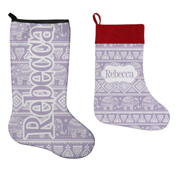 Baby Elephant Stockings - Side by Side compare