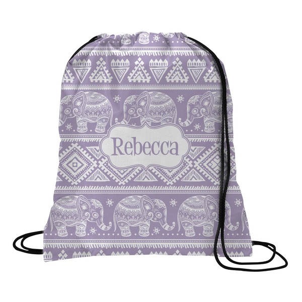 Custom Baby Elephant Drawstring Backpack (Personalized)