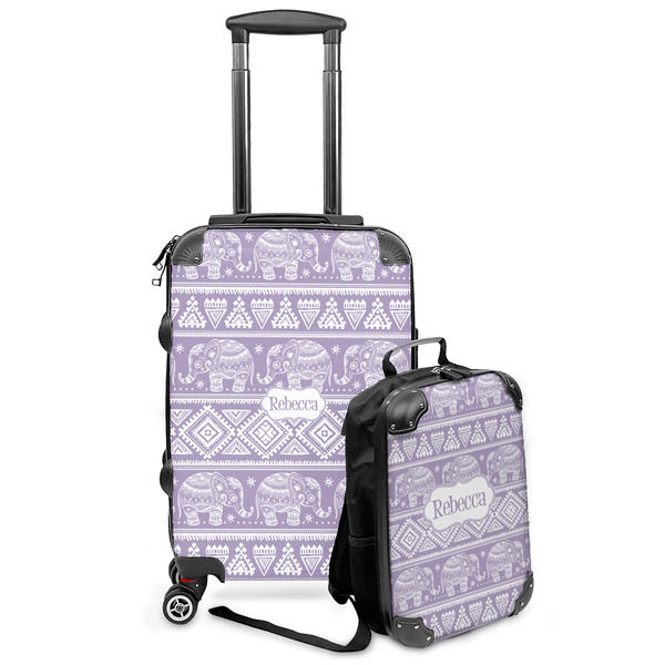 Custom Baby Elephant Kids 2-Piece Luggage Set - Suitcase & Backpack (Personalized)