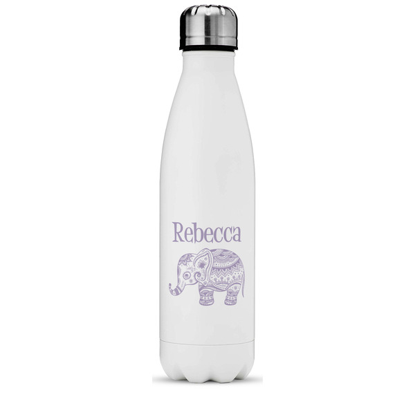 Custom Baby Elephant Water Bottle - 17 oz. - Stainless Steel - Full Color Printing (Personalized)