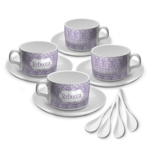 Custom Baby Elephant Tea Cup - Set of 4 (Personalized)