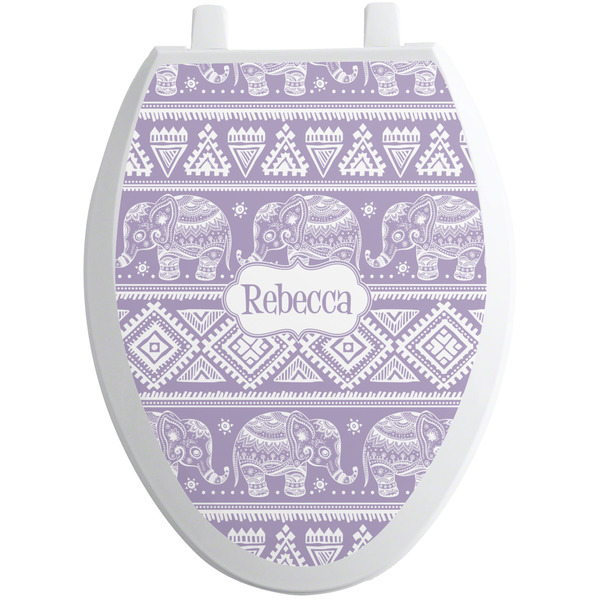 Baby Elephant Toilet Seat Decal (Personalized)