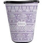 Baby Elephant Waste Basket - Double Sided (Black) (Personalized)