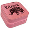 Baby Elephant Travel Jewelry Boxes - Pink Leather (Personalized)