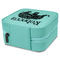 Baby Elephant Travel Jewelry Boxes - Leather - Teal - View from Rear