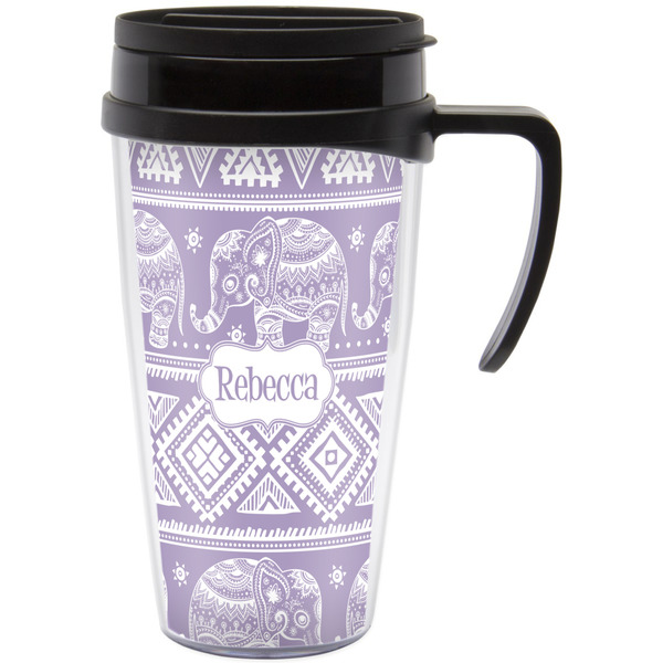 Custom Baby Elephant Acrylic Travel Mug with Handle (Personalized)
