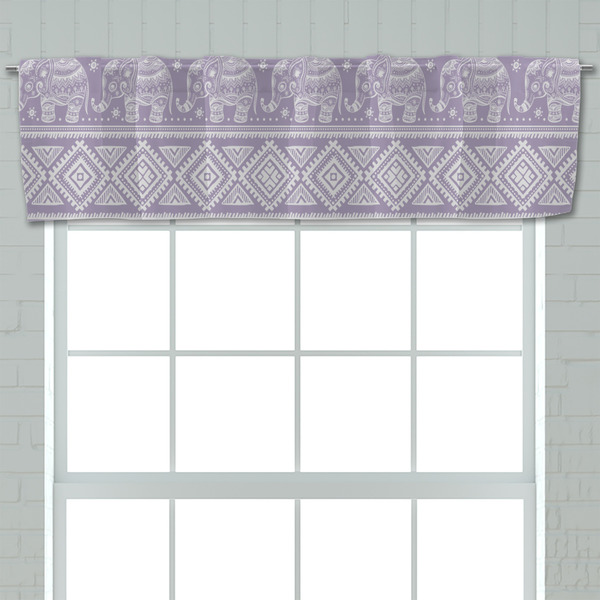 Baby Elephant Valance - Closeup on window