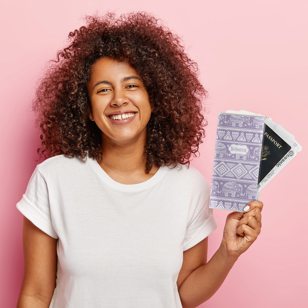 Baby Elephant Vinyl Document Holder - LIFESTYLE