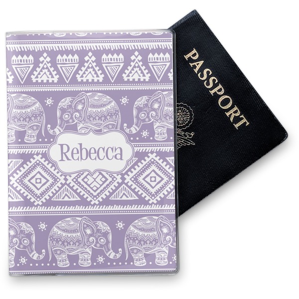 Custom Baby Elephant Vinyl Passport Holder (Personalized)