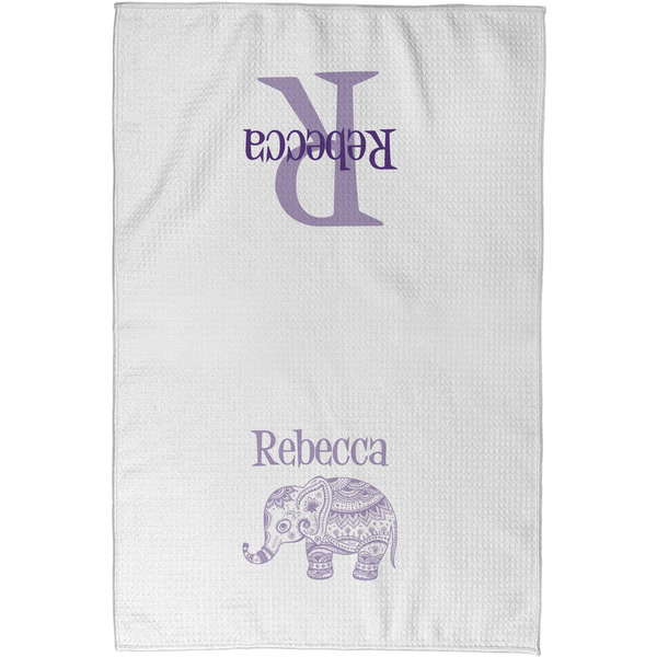 Baby Elephant Waffle Towel - Partial Print - Approval Image