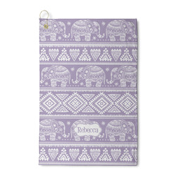 Baby Elephant Waffle Weave Golf Towel (Personalized)