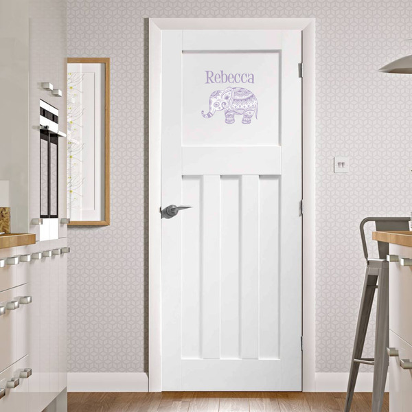 Baby Elephant Wall Graphic on Door