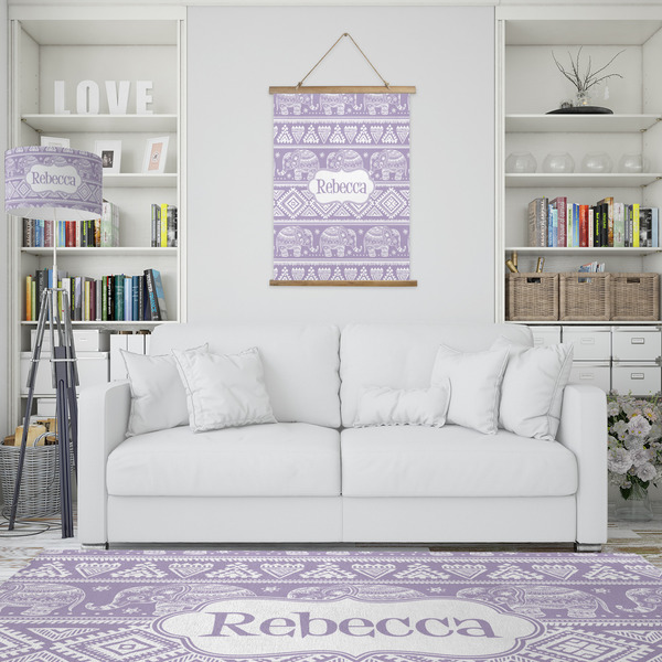 Baby Elephant Wall Hanging Tapestry - Portrait - IN CONTEXT