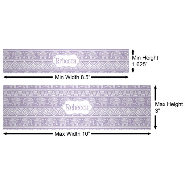 Baby Elephant Water Bottle Labels w/ Dimensions