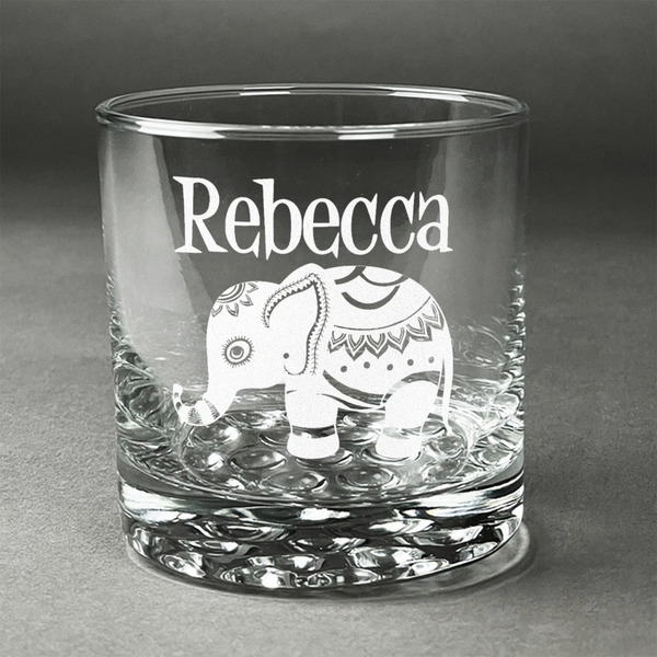 Custom Baby Elephant Whiskey Glass - Engraved (Personalized)