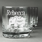 Baby Elephant Whiskey Glasses (Set of 4) (Personalized)
