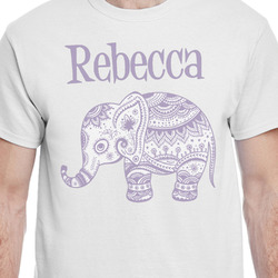 Baby Elephant T-Shirt - White - Large (Personalized)