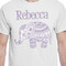 Baby Elephant White Crew T-Shirt on Model - CloseUp
