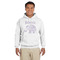 Baby Elephant White Hoodie on Model - Front