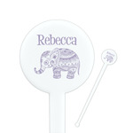Baby Elephant Round Plastic Stir Sticks (Personalized)