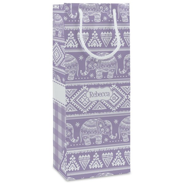 Custom Baby Elephant Wine Gift Bags (Personalized)