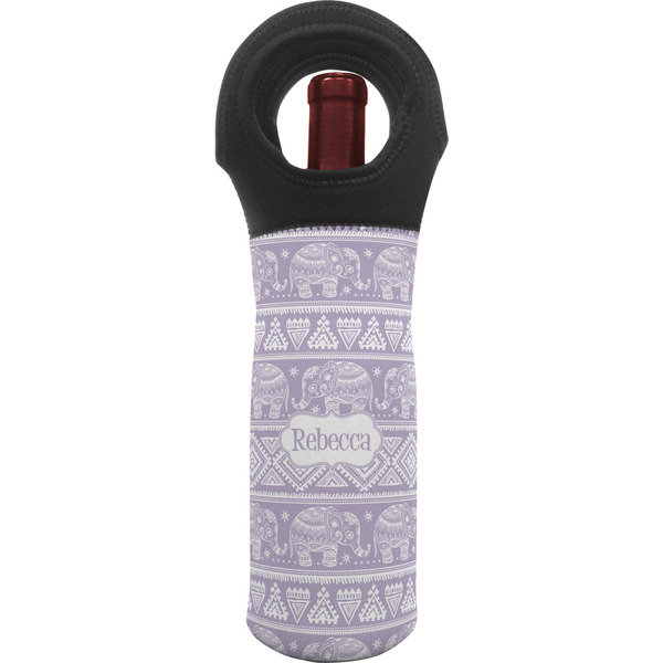 Custom Baby Elephant Wine Tote Bag (Personalized)