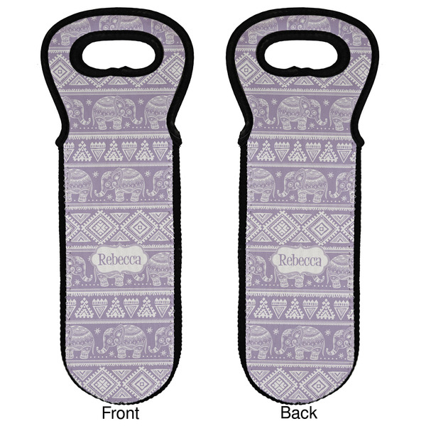 Baby Elephant Wine Tote Front & Back