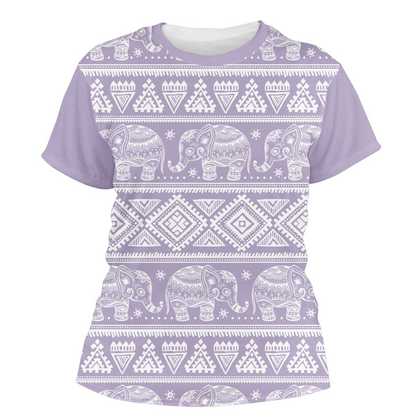 Custom Baby Elephant Women's Crew T-Shirt - X Large