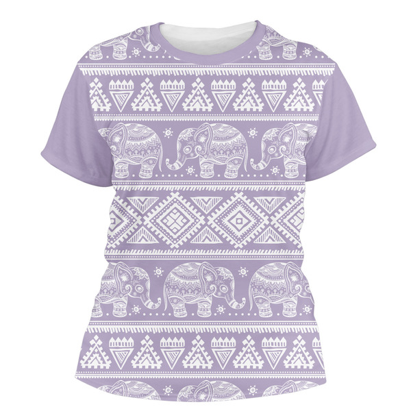 Custom Baby Elephant Women's Crew T-Shirt - 2X Large