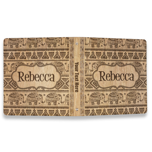 Baby Elephant Wood 3-Ring Binders - 1" Letter - Approval