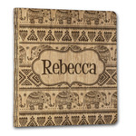 Baby Elephant Wood 3-Ring Binder - 1" Letter Size (Personalized)