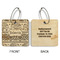 Baby Elephant Wood Luggage Tags - Square - Approval