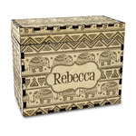 Baby Elephant Wood Recipe Box - Laser Engraved (Personalized)