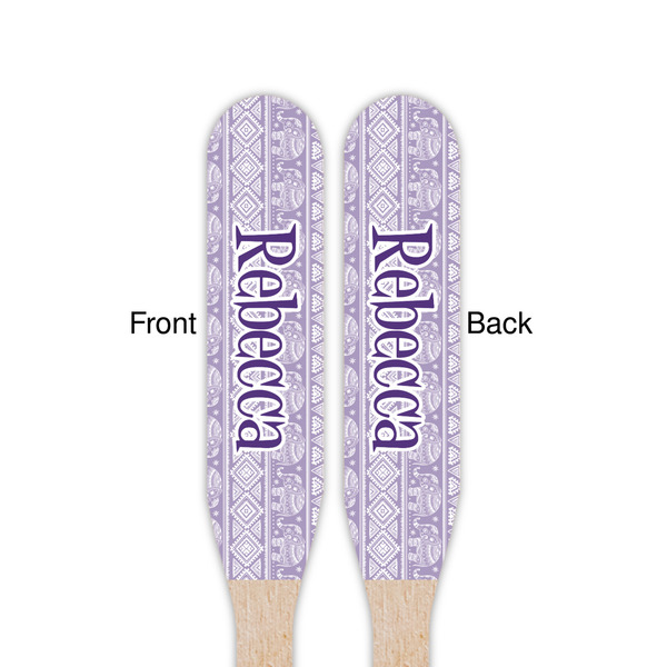 Baby Elephant Wooden Food Pick - Paddle - Double Sided - Front & Back