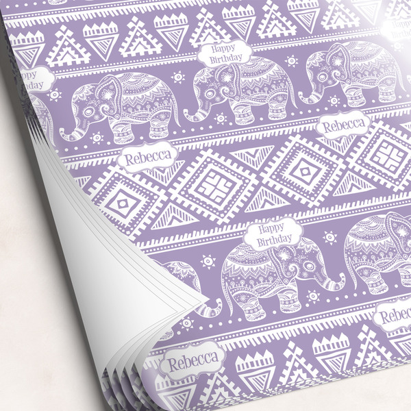 Custom Baby Elephant Wrapping Paper Sheets (Personalized)