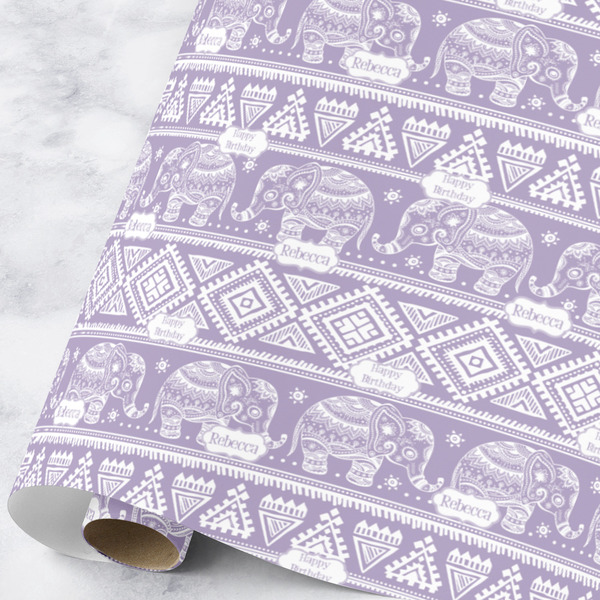 Custom Baby Elephant Wrapping Paper Roll - Large (Personalized)