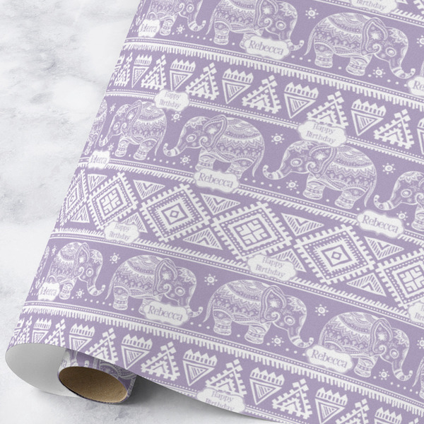 Custom Baby Elephant Wrapping Paper Roll - Large - Matte (Personalized)