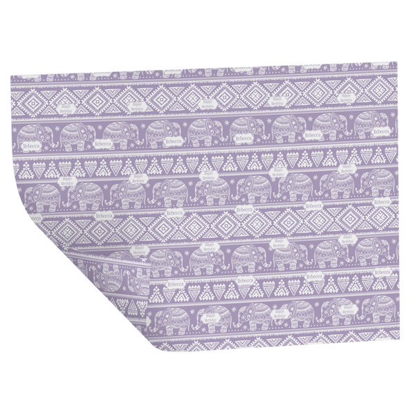 Baby Elephant Wrapping Paper Sheet - Double Sided - Folded