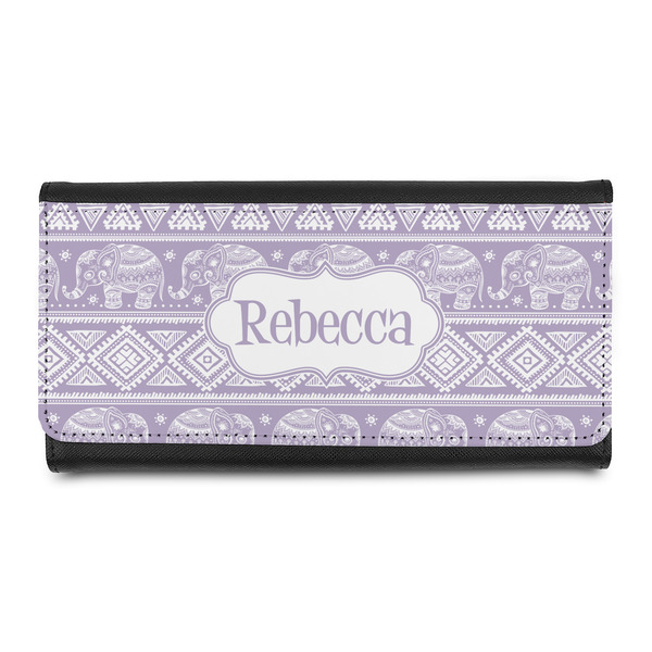 Custom Baby Elephant Leatherette Ladies Wallet (Personalized)