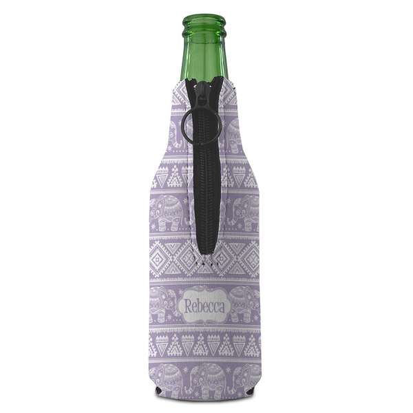 Baby Elephant Zipper Bottle Cooler - BACK (bottle)