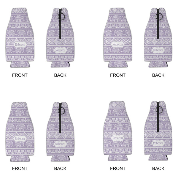 Baby Elephant Zipper Bottle Cooler - Set of 4 - APPROVAL