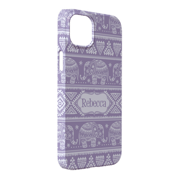 Custom Baby Elephant iPhone Case - Plastic - iPhone 14 Plus (Personalized)
