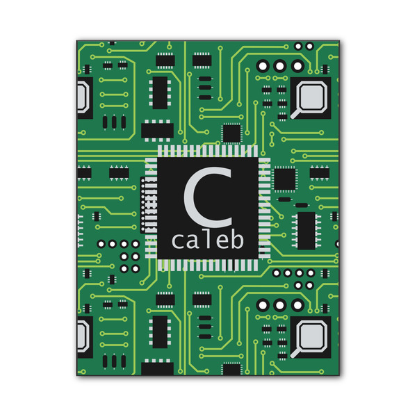 Custom Circuit Board Wood Print - 11x14 (Personalized)