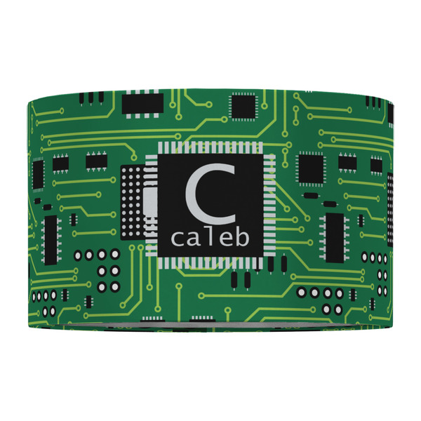 Circuit Board 12" Drum Lampshade - FRONT (Fabric)