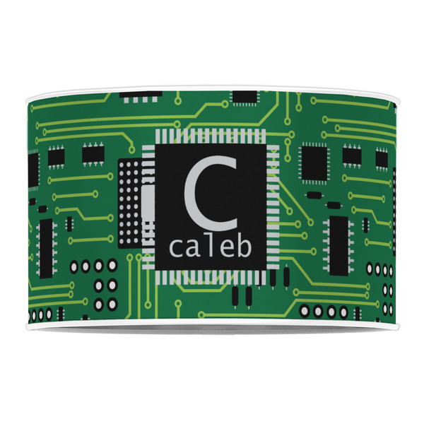 Circuit Board 12" Drum Lampshade - FRONT (Poly Film)