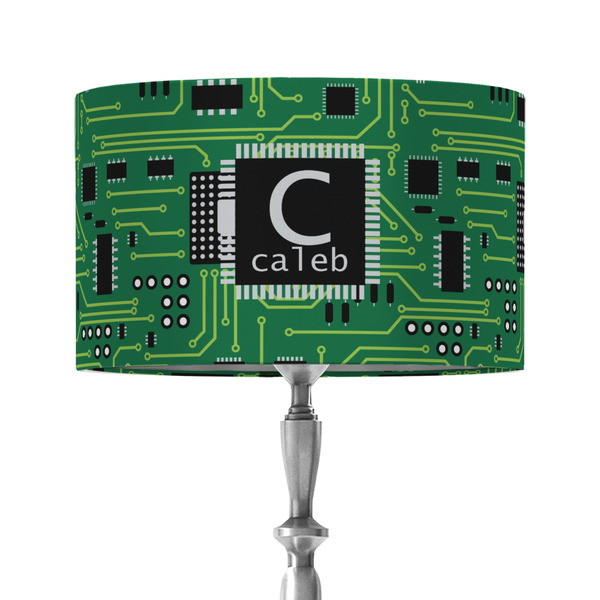 Custom Circuit Board 12" Drum Lamp Shade - Fabric (Personalized)