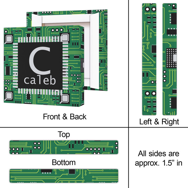 Circuit Board 12x12 - Canvas Print - Approval